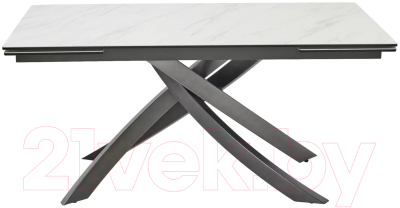 Обеденный стол M-City Estebio 160 KL-99 / 614M05573 (белый мрамор мат/итальянская керамика/серый)