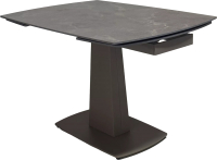 Обеденный стол M-City Balde 120 Matt / 614M05562 (Latte Stone Solid Ceramic/Taupe) - 