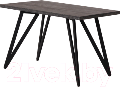 Обеденный стол Millwood Женева 2 Л 130x80x75 (сосна пасадена/металл черный)