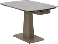 Обеденный стол M-City Balde 140 Matt / 614M05566 (Latte Stone Solid Ceramic/Taupe) - 