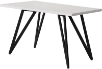 Обеденный стол Millwood Женева 2 Л 160x80x75 (белый/металл черный) - 