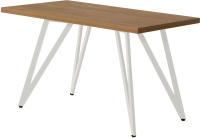 Обеденный стол Millwood Женева 2 Л 160x80x75 (дуб золотой Craft/металл белый) - 