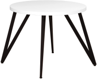 Обеденный стол Millwood Женева 2 Л D90 (белый/металл черный) - 
