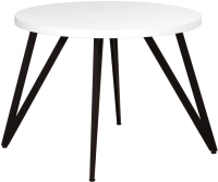 Обеденный стол Millwood Женева 2 Л D100 (белый/металл черный) - 