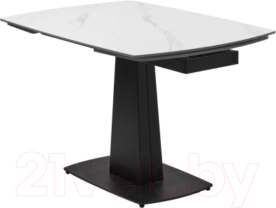 Обеденный стол M-City Balde 140 Matt / 614M05567 (White Marble Solid Ceramic/Black)