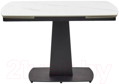 Обеденный стол M-City Balde 140 Matt / 614M05567 (White Marble Solid Ceramic/Black)