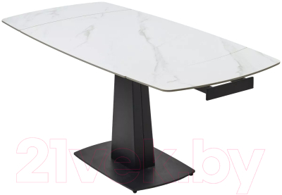 Обеденный стол M-City Balde 140 Matt / 614M05567 (White Marble Solid Ceramic/Black)