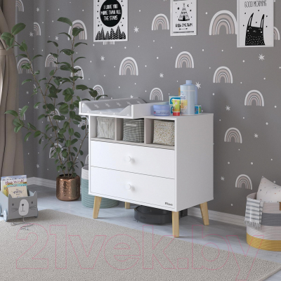 Комод пеленальный Pituso Kids Luxor ЛДСП (белый премиум/кашемир)