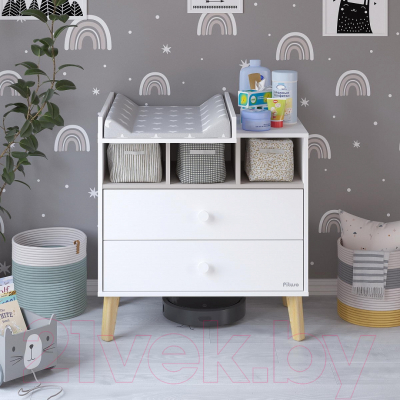 Комод пеленальный Pituso Kids Luxor ЛДСП (белый премиум/кашемир)