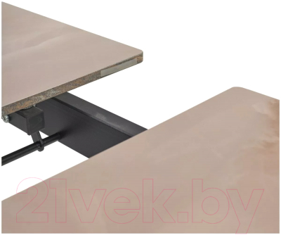 Обеденный стол M-City Corner 120 Gloss / 614M05546 (Amber Jade Solid Ceramic/Black)