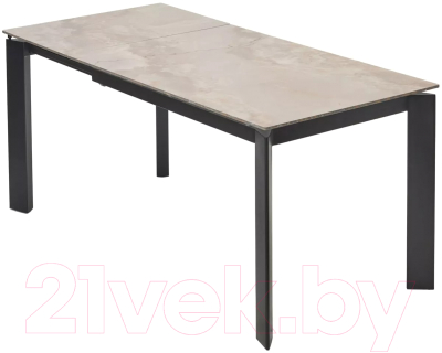 Обеденный стол M-City Corner 120 Gloss / 614M05546 (Amber Jade Solid Ceramic/Black)