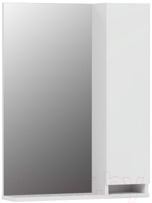 Шкаф с зеркалом для ванной Belux Клермонт В 60 Ш (1, белый глянцевый)