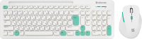 Клавиатура+мышь Defender Cerrato C-978 / 45978 (белый/синий) - 
