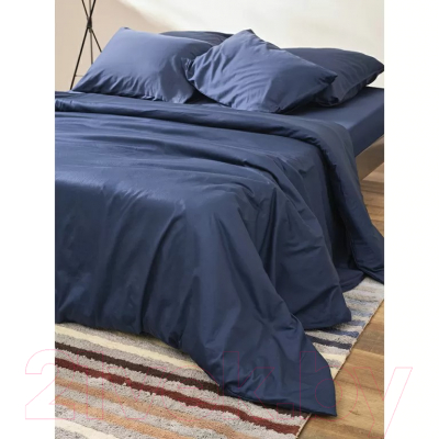 Комплект постельного белья Tkano Essential TK24-DC0002 (темно-синий)