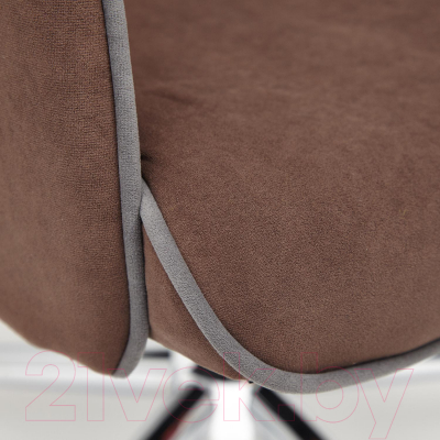 Кресло офисное Tetchair Charm флок (коричневый/коричневый)