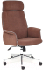 Кресло офисное Tetchair Charm флок (коричневый/коричневый) - 
