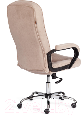 Кресло офисное Tetchair СН9944 флок/хром (бежевый)
