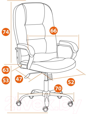 Кресло офисное Tetchair СН9944 флок/хром (бежевый)