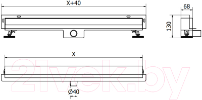 Трап для душа Mexen Flat Wall MEX-1730100