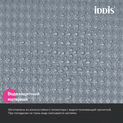 Шторка-занавеска для ванны IDDIS DW03P18i11 (серый)