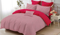 Комплект постельного белья Koenigson № 062-5 А/В Евро-стандарт (теплый лен) - 