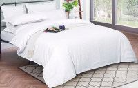 Комплект постельного белья PANDORA White 2.0 с европростыней (микрофибра-страйп) - 