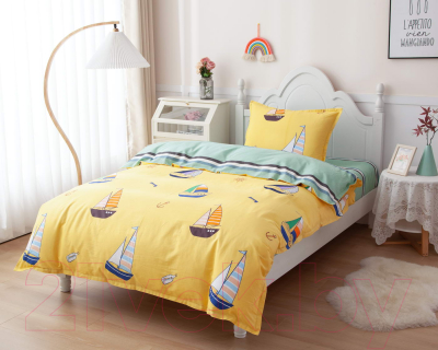 Изображение товара Комплект постельного белья Sofi de Marko Кораблики / Дет-783 (желтый)
