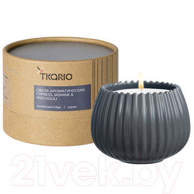 Свеча Tkano Edge Cypress, Jasmine & Patchouli TK23-ARO0033 (серый)