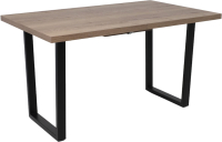 Обеденный стол Listvig Fit 120 раздвижной 120-160x85 (дуб канзас коричневый/черный) - 