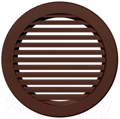 Решетка вентиляционная ERA 15РКН с фланцем (коричневый)