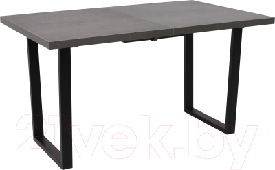 Обеденный стол Listvig Fit 140 раздвижной 140-180x85 (хромикс бронза/черный)