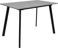 Обеденный стол Listvig Maus 110 110x70x75 (бетон светлый/черный) - 