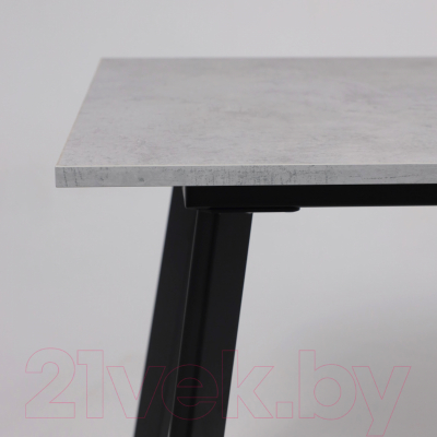 Обеденный стол Listvig Maus 110 110x70x75 (бетон светлый/черный)