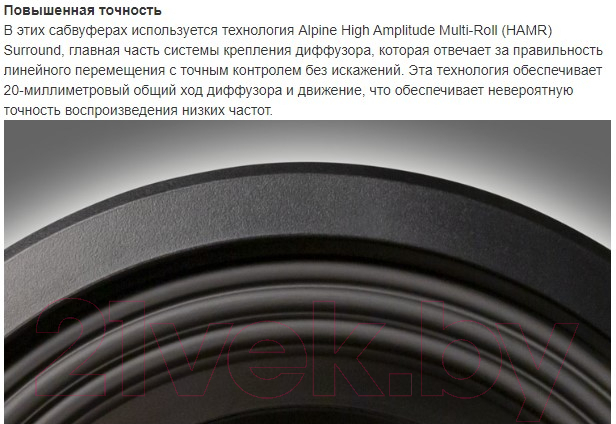Головка сабвуфера Alpine R2-W8D4 — фото 9