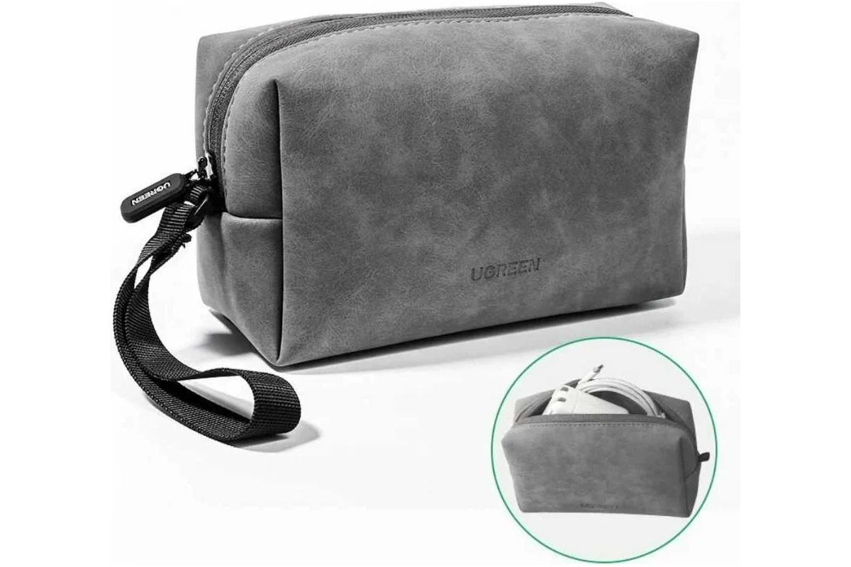 Сумка для аксессуаров Ugreen Electronics Accessories Storage Bag with Lanyard LP285 / 80520 (серый) — фото 3