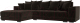 Диван угловой Лига Диванов НордСтар левый / 121115L (микровельвет коричневый/подушки микровельвет коричневый) - 