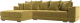 Диван угловой Лига Диванов НордСтар левый / 121121L (микровельвет желтый/подушки микровельвет желтый) - 