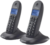 Беспроводной телефон Motorola C1002CB+ (черный, две трубки) - 