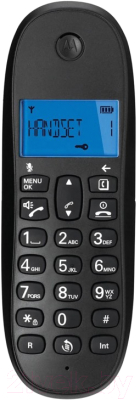 Беспроводной телефон Motorola C1002CB+ (черный, две трубки)