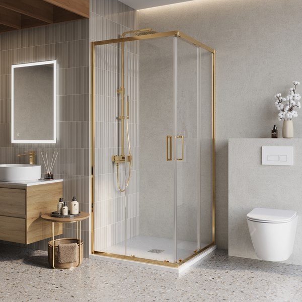 Купить Душевой уголок BelBagno LUCE-A-2-90-C-ORO в Молодечно
