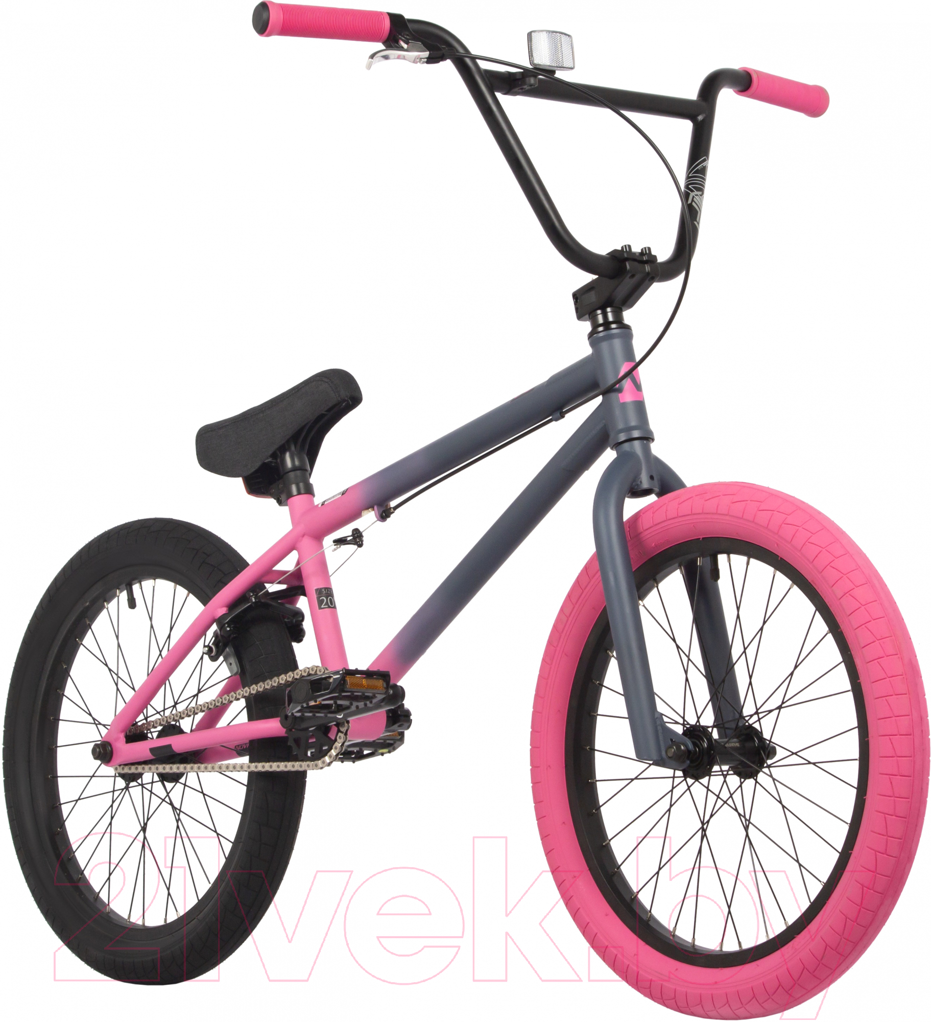 Велосипед Novatrack 20 Bmx Jupiter 20BMX.JUPITER.PNG4 (темно серый/розовый) — фото 2