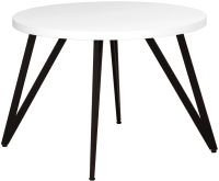 Обеденный стол Millwood Женева 2 Л D110 (белый/металл черный) - 
