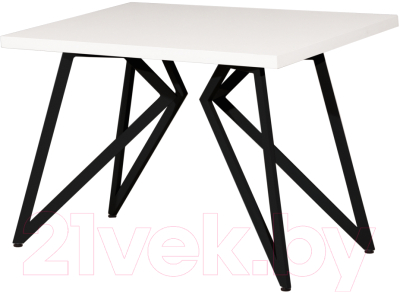 Обеденный стол Millwood Женева Л 120x70x75 (белый/металл черный)