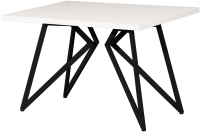 Обеденный стол Millwood Женева Л 130x80x75 (белый/металл черный) - 