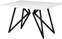 Обеденный стол Millwood Женева Л 160x80x75 (белый/металл черный) - 