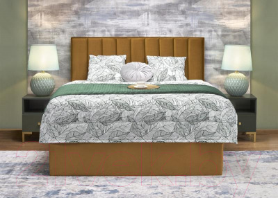 Двуспальная кровать Halmar Asento 160x200 (горчичный)