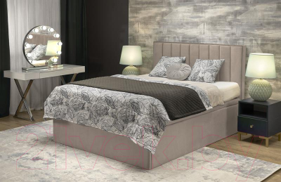 Двуспальная кровать Halmar Asento 160x200 (светло-бежевый)