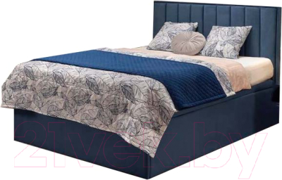 Двуспальная кровать Halmar Asento 160x200 (темно-синий)