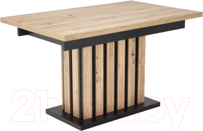 Обеденный стол Halmar Lamello 160-210x90 (дуб артизан/черный)