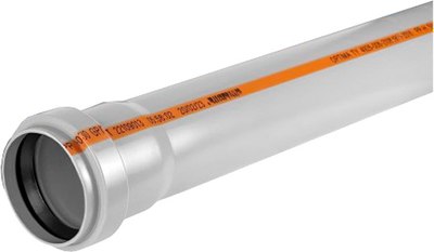 Труба внутренней канализации Valfex Optima 50 1.5м раструбом / 220500150 - 
